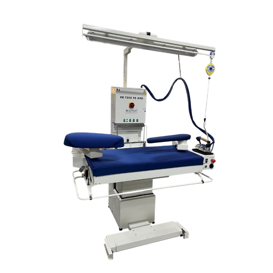 burro de planchar industrial con aspirado y soplado