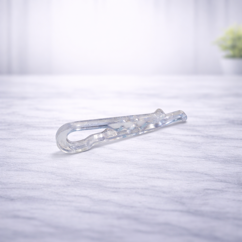 Clips de plástico cristal para camisa doblada