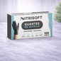 guantes de nitrilo negro
