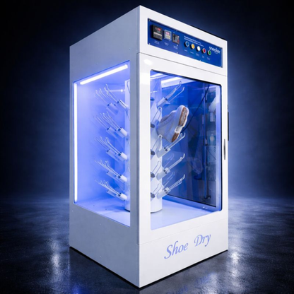 secadora rotativa para 25 pares de calzados sneaker clen pro - exo7 angulo izquierdo